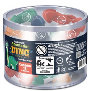 Apontador Com Deposito Dino Space Foguete 4 Cores-114564-29081
