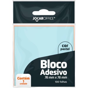 Bloco De Recado Autoadesivo Jocar Azul Pastel 76x76 100fls-114591-39792