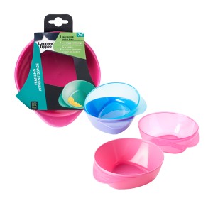 Kit 4 Pratos Fundos Easy Scoop - Lilás Com Rosa-TT042-43759