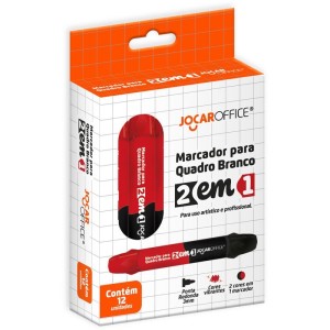 Pincel Quadro Branco Jocar 2em1 Preto/vermelho-114582-38357