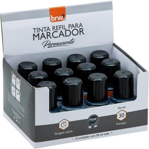 Tinta Marcador Quadro Branco Refil Permanente Preto 20ml-114601-42181
