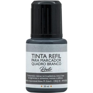 Tinta Marcador Quadro Branco Refil Permanente Preto 20ml-114601-90032