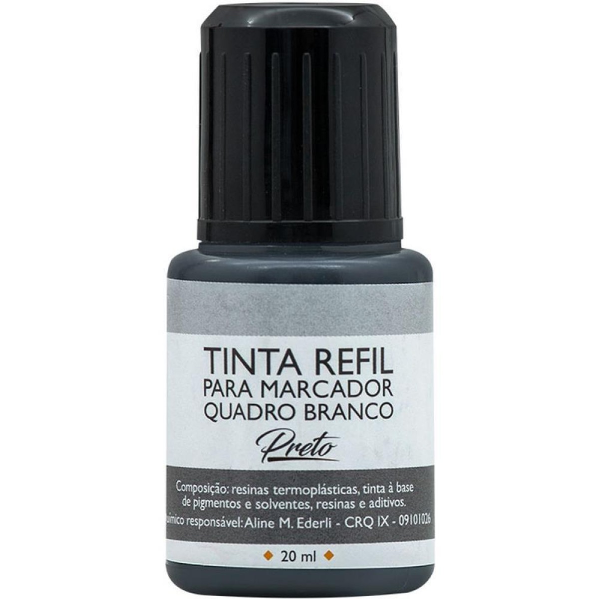 Tinta Marcador Quadro Branco Refil Permanente Preto 20ml-114601-90032