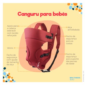 Canguru Para Bebe Baby Safe (bordo)-BB194-22241