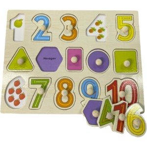 Brinquedo Pedagogico Madeira Encaixe Divertido Numeros-114190-91009