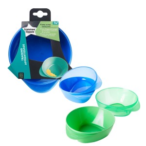 Kit 4 Pratos Fundos Easy Scoop - Verde Com Azul-TT041-51130