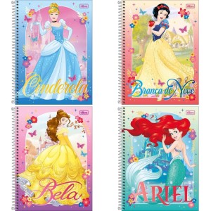 Caderno 01x1 Capa Dura Princesas 80fls Fit-116922-56660