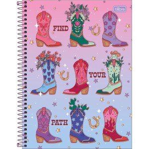 Caderno 01x1 Capa Dura West Girl 80fls-116947-46633