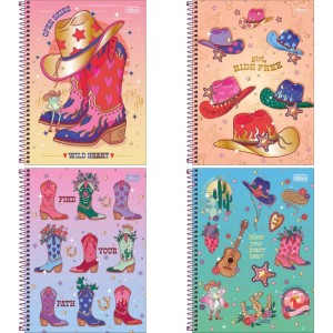 Caderno 01x1 Capa Dura West Girl 80fls-116947-71798