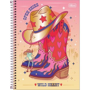 Caderno 01x1 Capa Dura West Girl 80fls-116947-92415