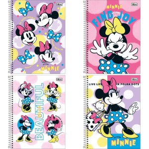 Caderno 10x1 Capa Dura Minnie 160fls Fit-116928-80441