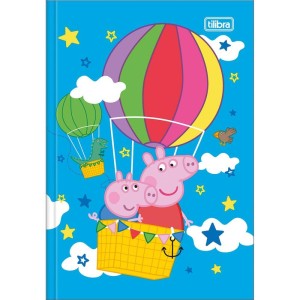 Caderno Brochura 1/4 Capa Dura Peppa Pig 80fls-116894-13521