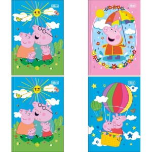 Caderno Brochura 1/4 Capa Dura Peppa Pig 80fls-116894-24775