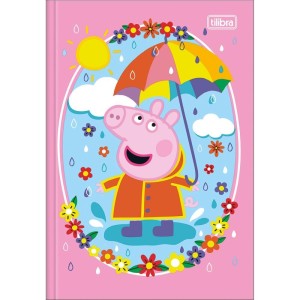 Caderno Brochura 1/4 Capa Dura Peppa Pig 80fls-116894-84436