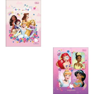 Caderno Caligrafia Capa Dura Princesas 40fls Brochura Vert.-116923-13327