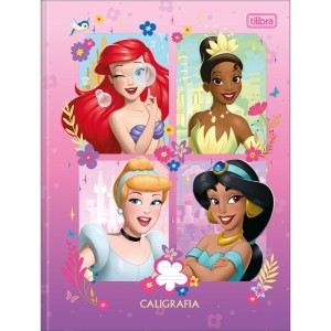 Caderno Caligrafia Capa Dura Princesas 40fls Brochura Vert.-116923-34688