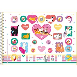 Caderno Desenho Univ Capa Dura Hug Me 80fls Espiral-116963-36532