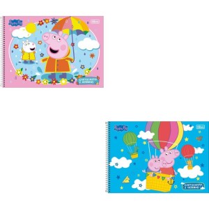 Caderno Desenho Univ Capa Dura Peppa Pig 80fls-116895-76515