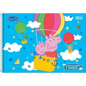 Caderno Desenho Univ Capa Dura Peppa Pig 80fls-116895-78928