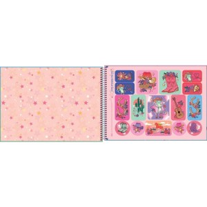 Caderno Desenho Univ Capa Dura West Girl 80fls Espiral-116951-73485