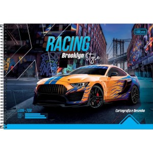 Caderno Desenho Univ Capa Dura X-racing 80fls Espiral-116964-26742