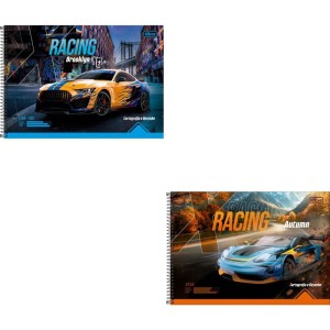 Caderno Desenho Univ Capa Dura X-racing 80fls Espiral-116964-77020