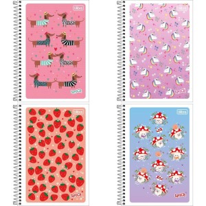 Caderno Espiral 1/4 Flexivel Spice Feminino 80 Folhas-116981-11737