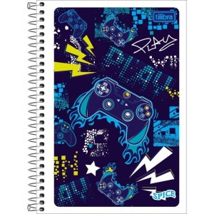 Caderno Espiral 1/4 Flexivel Spice Masculino 80 Folhas-116982-30561