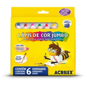Lapis De Cor Jumbo 6 Cores C/apontador-117327-50275