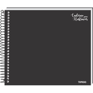 Caderno Desenho Tecnico Preto Esp 40f 150g 204x234mm-116875-36135