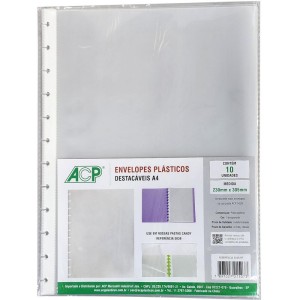 Envelope Plastico A4 Refil Destacaveis 23x30cm-117363-44409