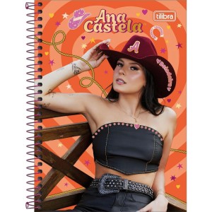 Caderno Espiral 1/4 Capa Dura Ana Castela 80fls-116888-27164