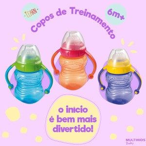 Copo De Treinamento Com Bebedor De Silicone Learn Rosa-BB020-87831