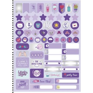 Caderno 01x1 Capa Dura Lavander 80f-116771-27217