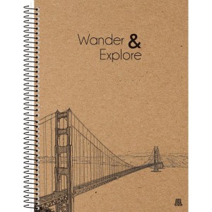 Caderno 01x1 Capa Dura Paper Kraft Masculino 80f-116766-99886