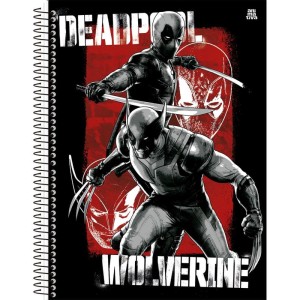 Caderno 10x1 Capa Dura Deadpool 160f-116755-45629