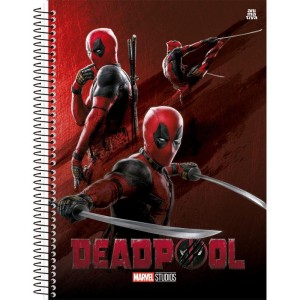 Caderno 10x1 Capa Dura Deadpool 160f-116755-55180