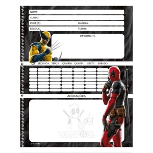 Caderno 10x1 Capa Dura Deadpool 160f-116755-73614