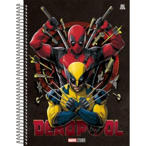 Caderno 10x1 Capa Dura Deadpool 160f-116755-93916