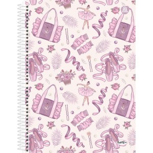 Caderno 12x1 Capa Dura Bom D+ Feminino 192f-116777-51656