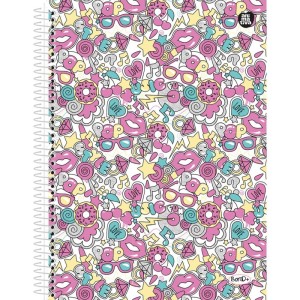 Caderno 12x1 Capa Dura Bom D+ Feminino 192f-116777-69662