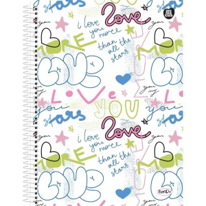 Caderno 12x1 Capa Dura Bom D+ Feminino 192f-116777-73917