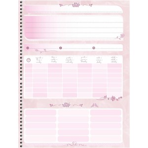 Caderno 15x1 Capa Dura Rosa Rose 240f-116774-49893