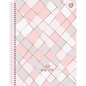 Caderno 15x1 Capa Dura Rosa Rose 240f-116774-59758