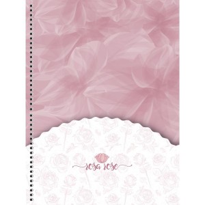 Caderno 15x1 Capa Dura Rosa Rose 240f-116774-98618