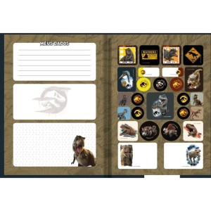 Caderno Brochura 1/4 Capa Dura Jurassic Park 80f-116740-39915