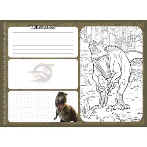 Caderno Desenho Univ Capa Dura Jurassic Park 60f-116741-92908