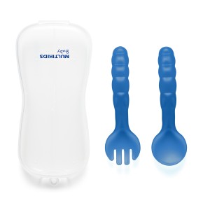 Colher E Garfo Com Estojo Higienico Funny Meal Azul-BB1130-15826