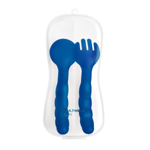 Colher E Garfo Com Estojo Higienico Funny Meal Azul-BB1130-88701