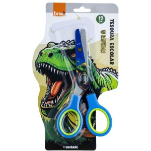 Tesoura Escolar Decorada Raptor Lamina Decorada 13cm